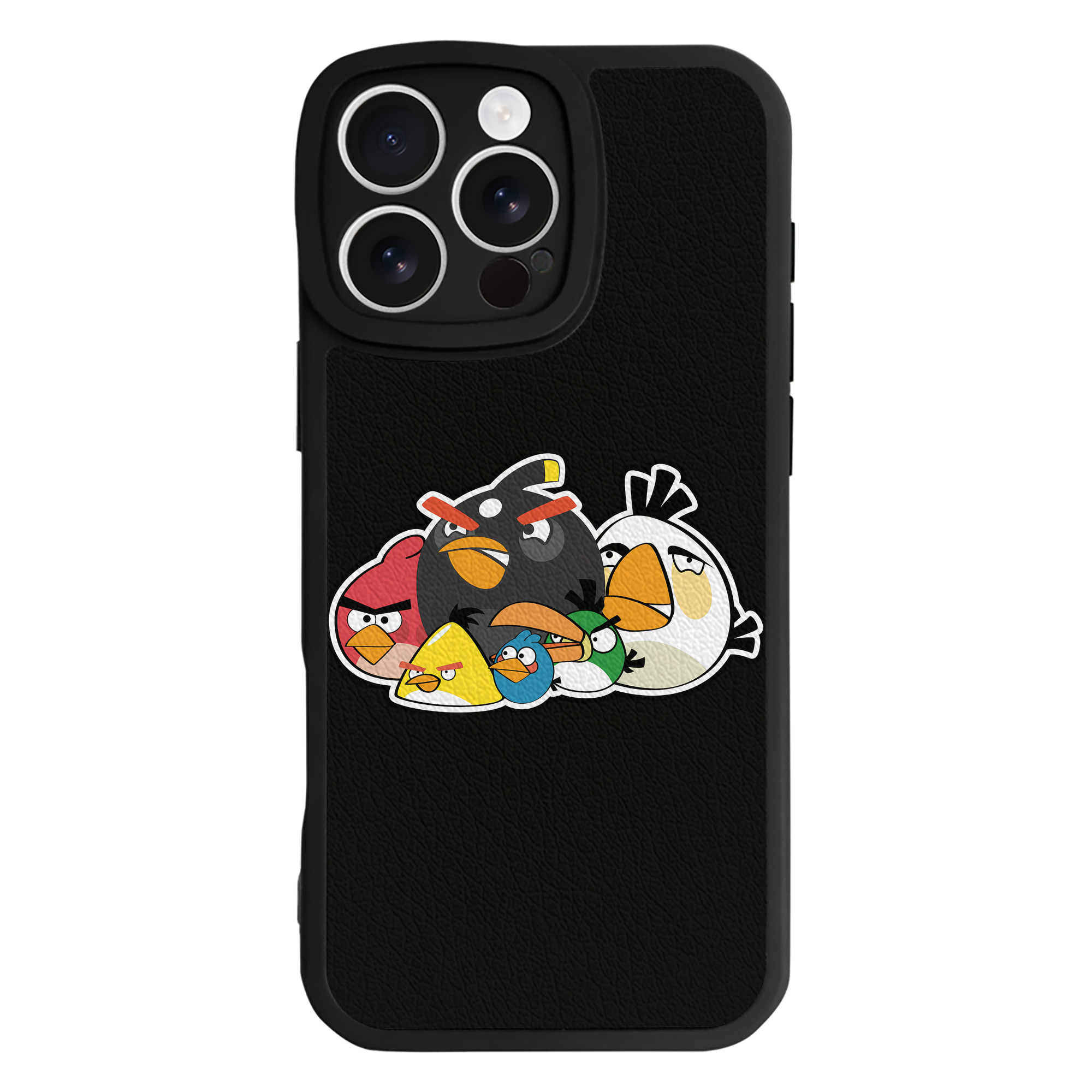 （画像用） Angry Birds アングリーバード 【iPhone 16シリーズ対応】シリコンスマホケース（レザー調） 材質：シリコン